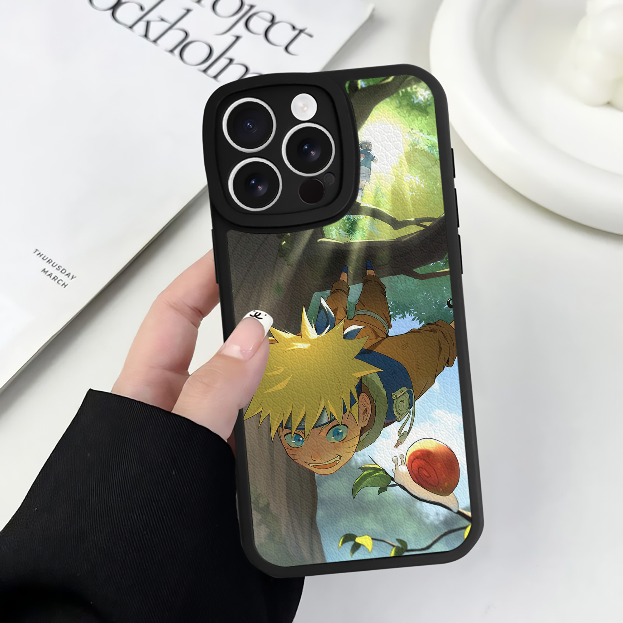 （画像用） NARUTO -ナルト- NARUTO -ナルト- 疾風伝 【iPhone 16シリーズ対応】シリコンスマホケース（レザー調） 材質：シリコン